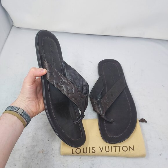 Louis Vuitton Brown LV Monogram MENS Sandal - Picture 9 of 13